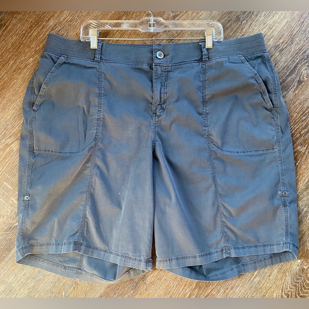 Women's 20W cotton charcoal gray Casual Shorts